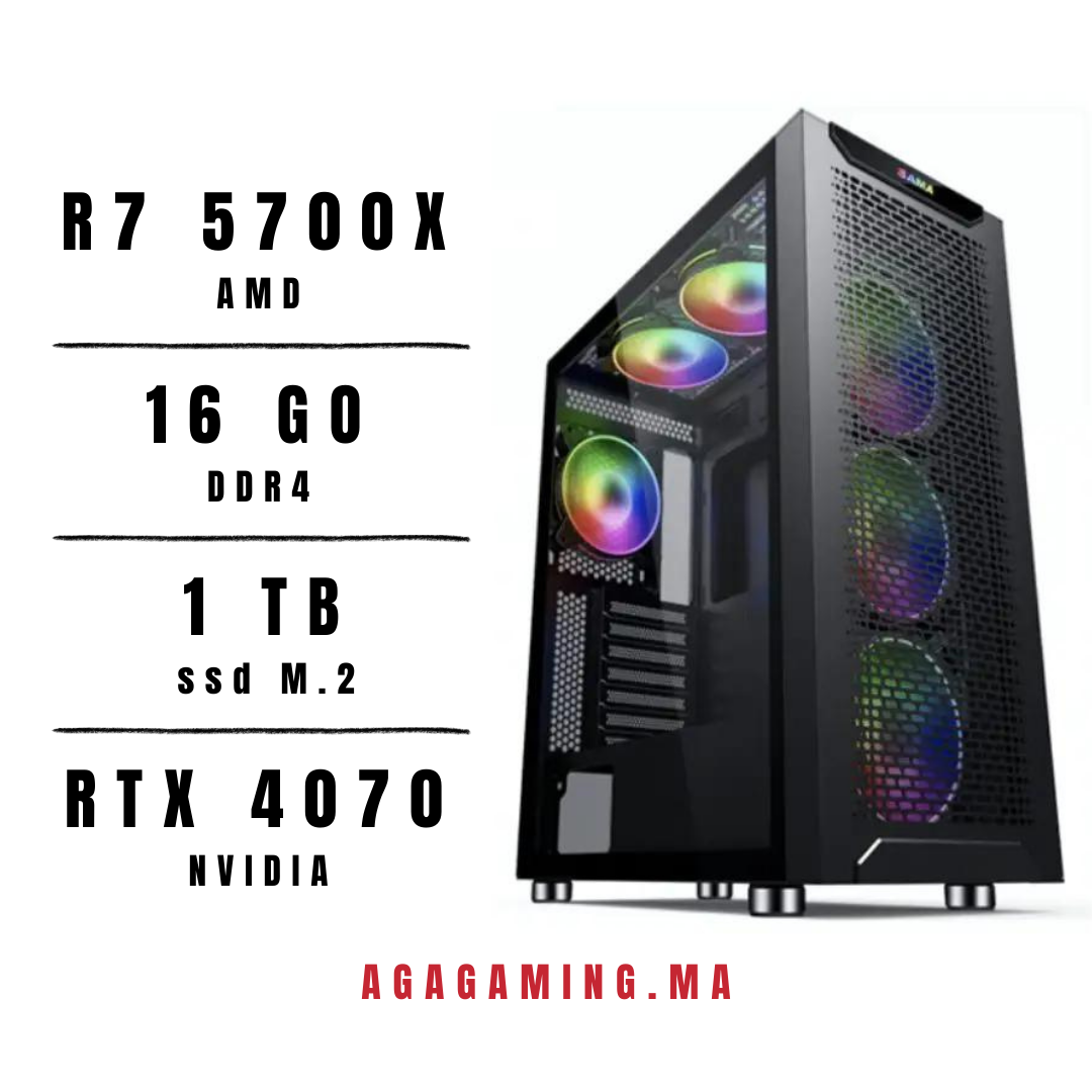 Pc Gamer Ryzen 7 5700x / RTX 4070 msi Pc Gamer Ryzen 7 5700x / RTX 4070 msi